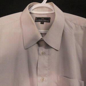 LM - LE MONDE COLLECTION | XL - extra large | Classic Light Grey Dress Shirt